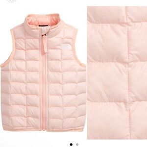 The North Face Light Pink Quilted Vest for Kids